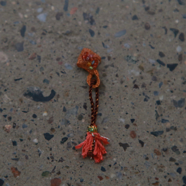 Antomoon Silk and Glass Bead Embroidery Pendant/Mini Charm ATM-Antomoon-12-5-Vintage Glass Beads (Antomoon-10-1)